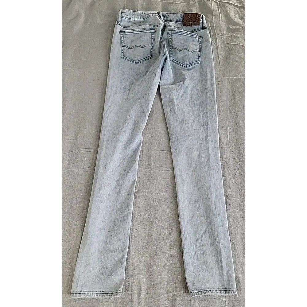 American Eagle Outfitters Jeans Mens 30x33 Skinny Extreme Flex‎ Distressed Blue